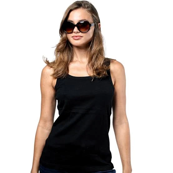 Women's black basic top